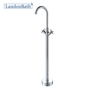 Hot and Cold Water Exchange High Quality Single Handle Floor-Mount Bathtub Faucet