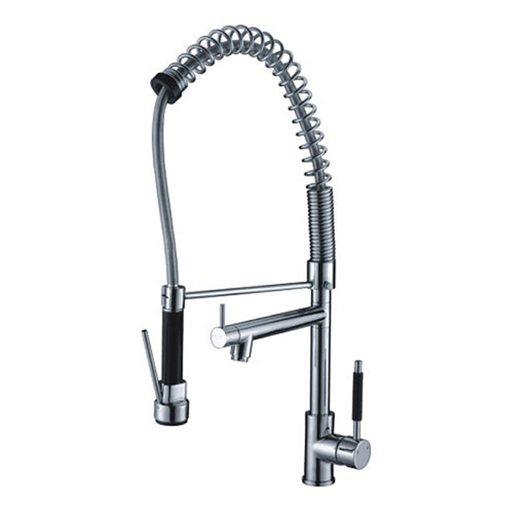 Hot Sale Brass Kitchen Faucet Pull Out With 2 Head Spray Hot Sale Products