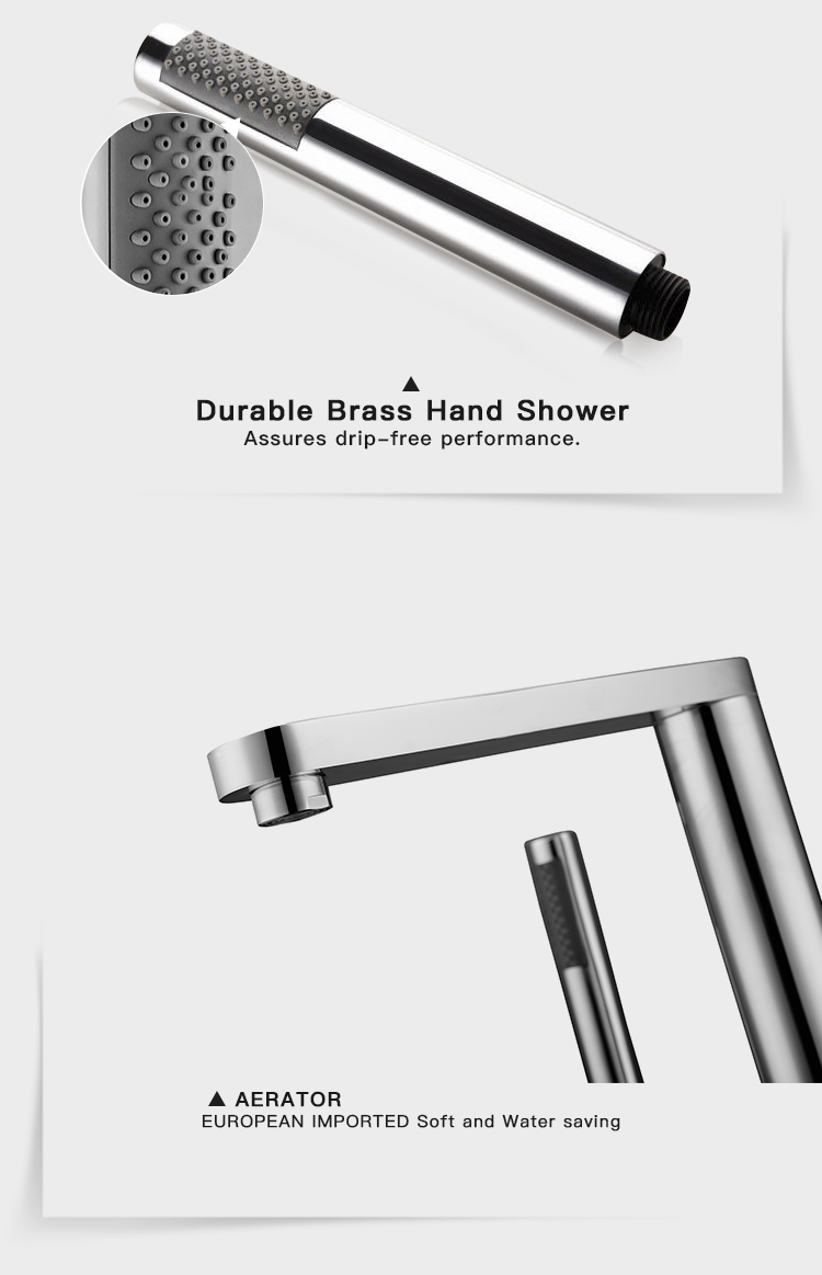 Floor Standing Shower Faucet Mounted Self Bathtub System With Tub Spout Stand Alone Bath Faucets Single Lever Bathroom Rain