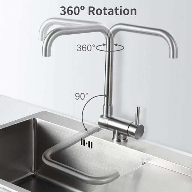 Movable Long Neck Kitchen Faucet Kitchen Wash Basin Sink Tap Foldable Water Tap