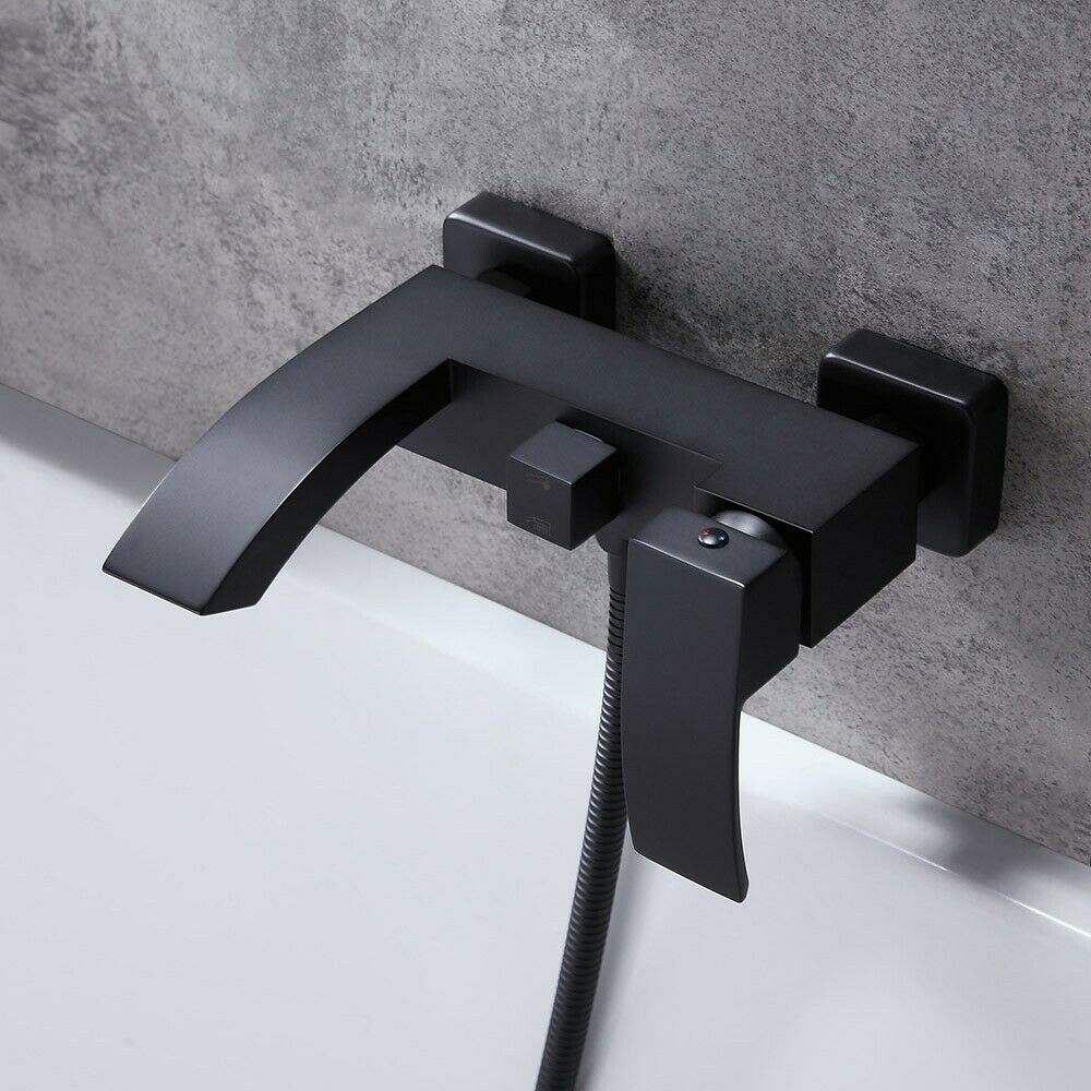 Most Selling Products Black Bathroom Wallmount Brass Shower Mixer Faucet