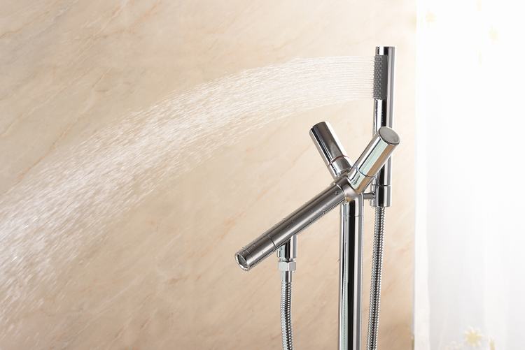 CUPC Double Handles Freestanding Bathtub Shower Faucet