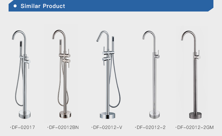 Factory price floor standing tap tub with hand shower bronze color mixer bathtub faucet on sale