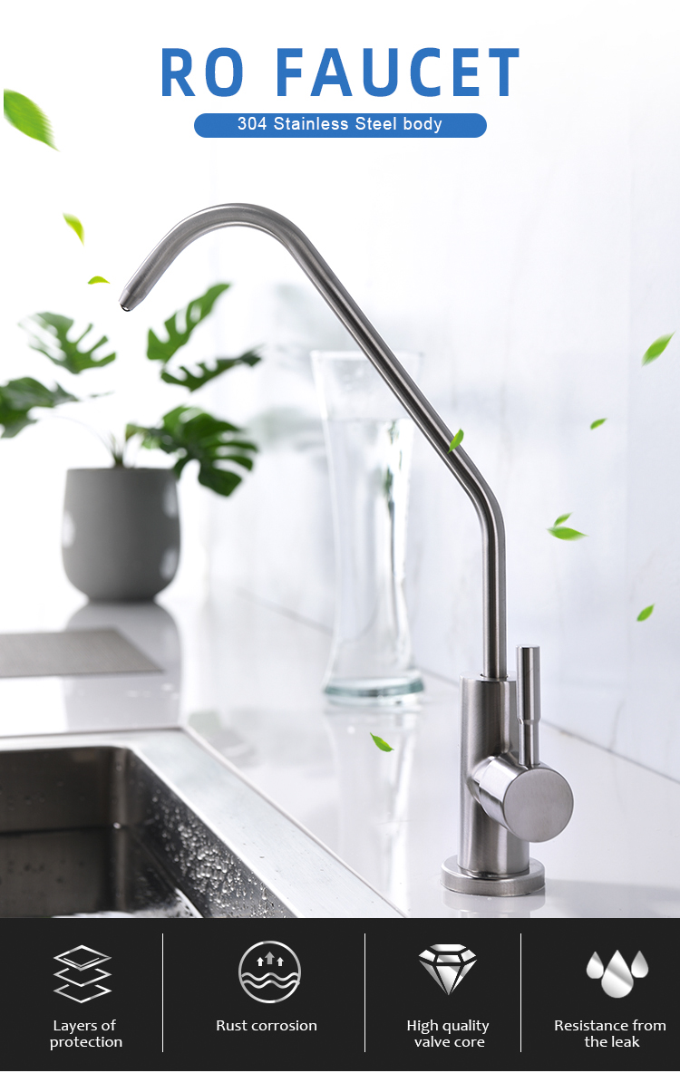 Water Purifier Kitchen Faucet For Filter Faucets Deck Mounted Mixer Brushed Tab Tap Taps Drinking Bubbler Head Sustem Ro