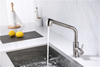 Pull Out 304 Stainless Steel Universal Reverse Kitchen Faucet Brushed Finish