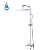 Italian Chrome Square Brass Bathroom Rain Shower System Shower Faucet Mixer Sets