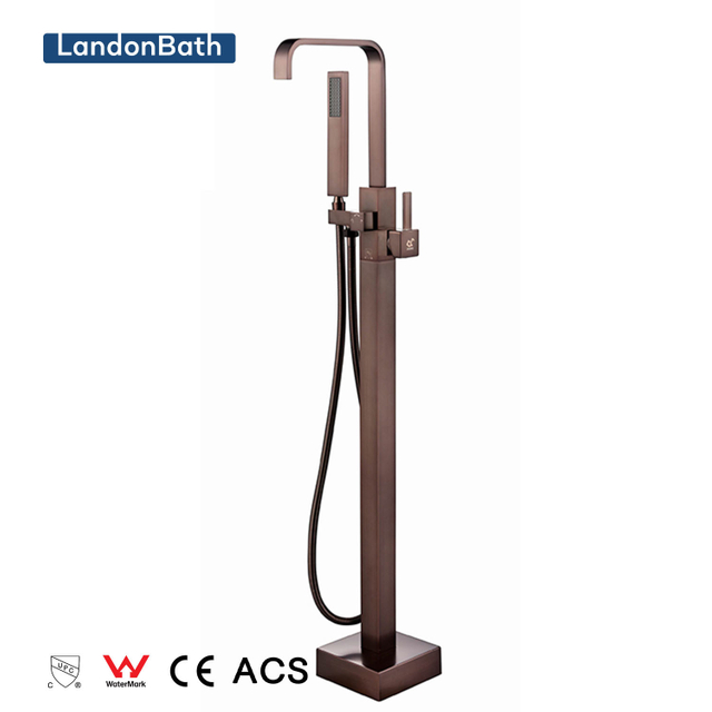 Rose Gold Bathroom Freestanding Bathtub Faucets Floor Standing With Handshower For America Price