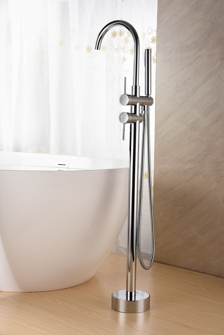 Simple Design Freestanding Bathtub Faucet Zinc Alloy Bathtub Mixer