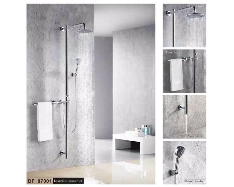 Unique Design Concealed Shower Matte Black Ceiling-Mount Shower Set