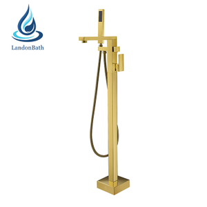 2022 Hot Selling French Gold Single Handle Freestanding Bathtub Faucet