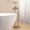 Floor-Mount Bathtub Faucet Traditional Style Brass Chrome Faucet