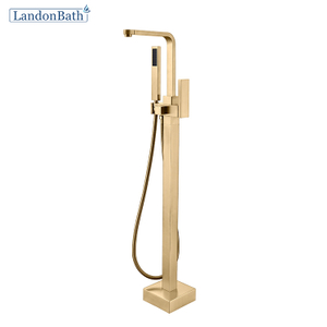New Design French Gold Zinc Water Faucet Freestanding Bathtub Faucet