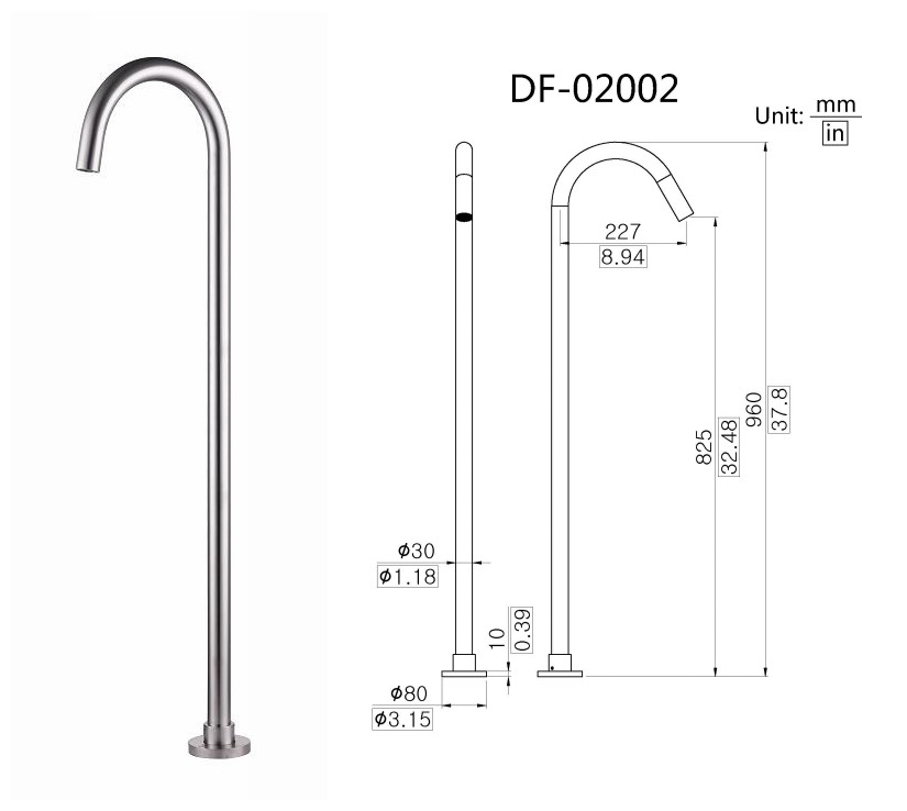 Concise Design Freestanding Bathtub Faucet DF-02002