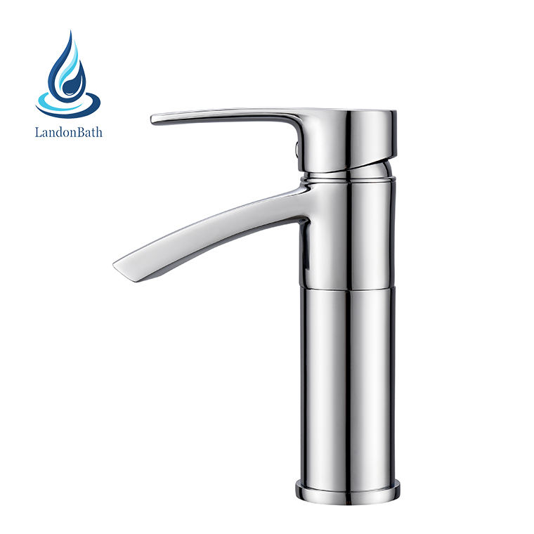 Wide Deck Mounted Watermark Brass Chrome Basin Faucet For Commercial Torneira Para Banheiro