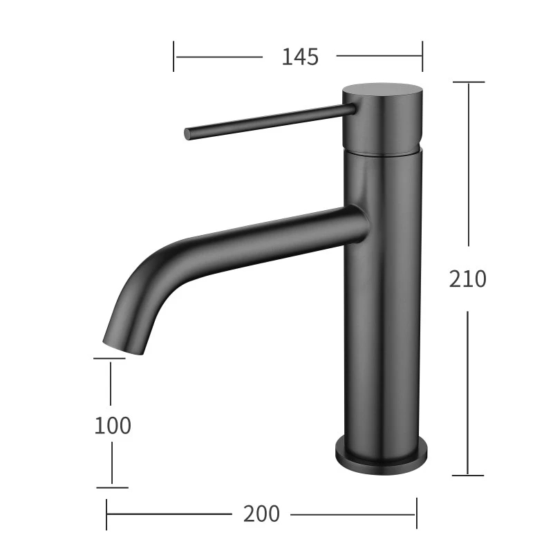 Modern Deck Mount Single Handle Wash Hand Brass Basin Taps Italian