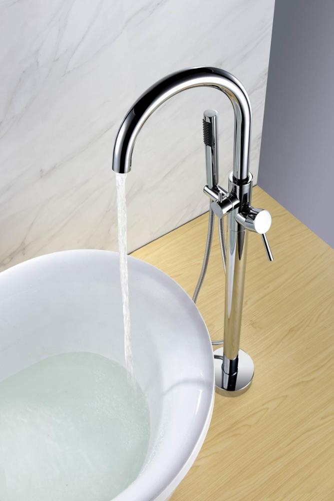 Fancy Good Quality Bath Shower Faucet Mixer Tap Stand Freestanding Base Mounted Bathtub Faucet