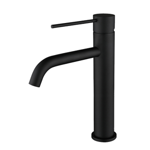 Black Color Single Handle Brass Water Tap Deck Mounted Bathroom Single Hole Brass Sink Faucet