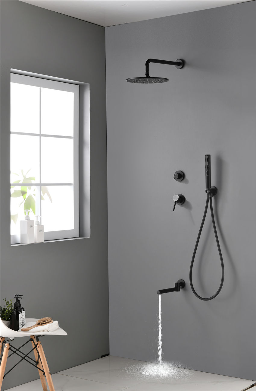 Wholesale Bathroom Concealed Installation Hand Held Rain Shower Head Faucet Complete Set