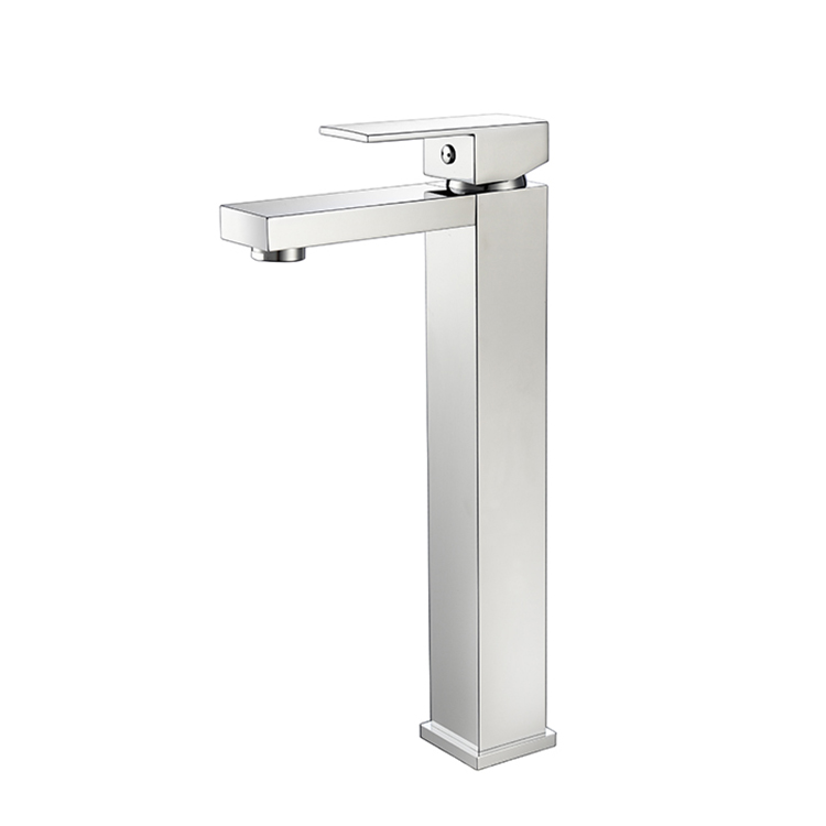 Deck mounted square design cold water wash basin faucet bathroom tap