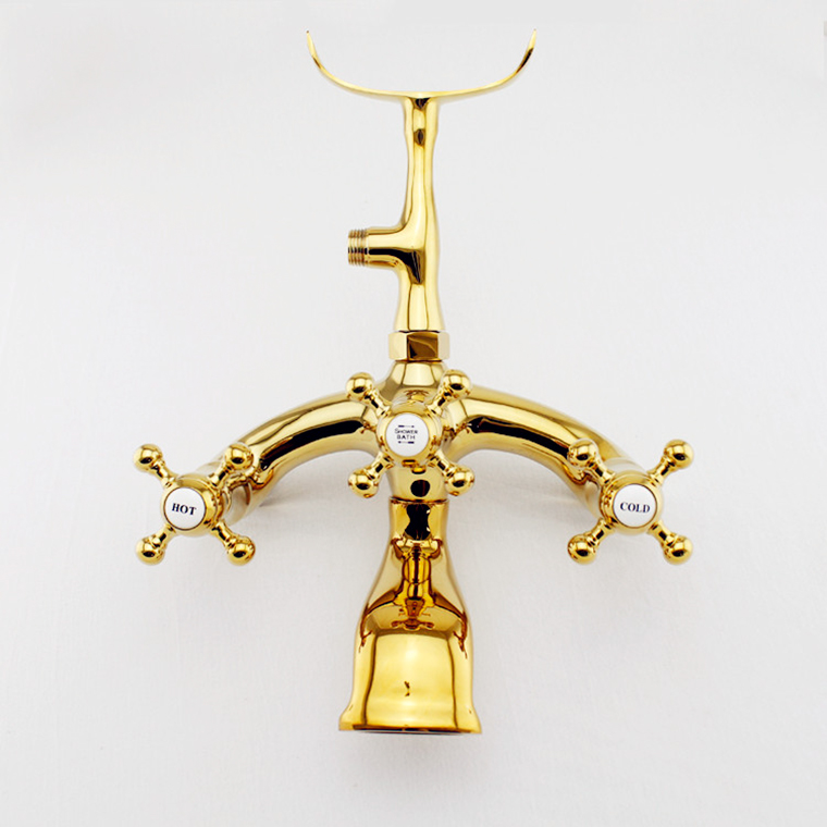 Rose Gold Antique Freestanding Bath Tub Mixer Tap Floor Mounted free stand Bathtub Mixing Faucet