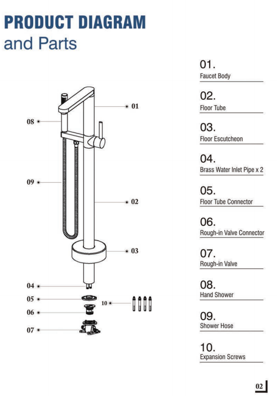 Tub Faucet with Hand Shower