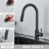 Modern Rotation Brass Single Handle Kitchen Sink Mixer Tap Single Hole Pull Out Sprayer 2 Ways Pull Down Kitchen Faucet