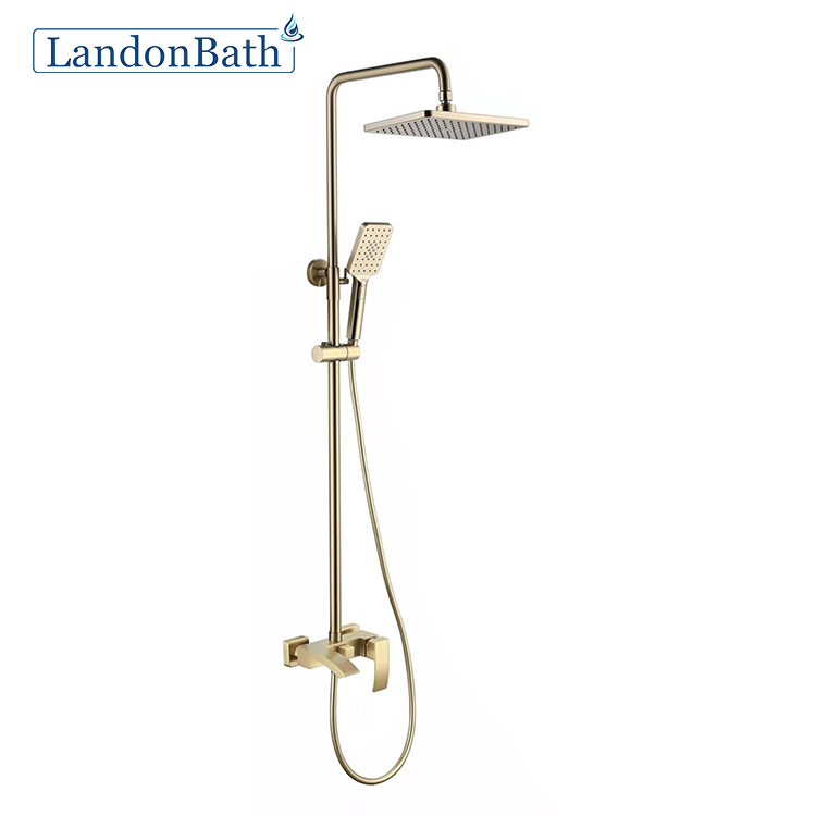 New Design French Gold Ceiling Thermostatic Bath Shower
