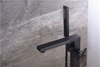 304 Stainless Steel Matte Black Floor-Mount Bathtub Faucet