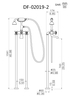 Vintage Design Freestanding Bathtub Filler Faucet Mixer Tapware DF-02019-2