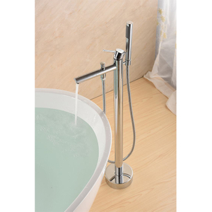 Soaking Pedestal Tub Filler Floor Standing Free Faucet Freestanding Concrete Shower Cabin Faucets And Mixers