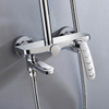 Rainshower Round Brass Bathroom Shower Sets Special Handle Self Closing Shower