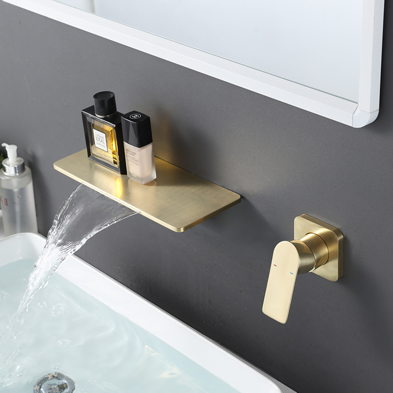 Luxury home high quality brass bathroom waterfall basin faucet