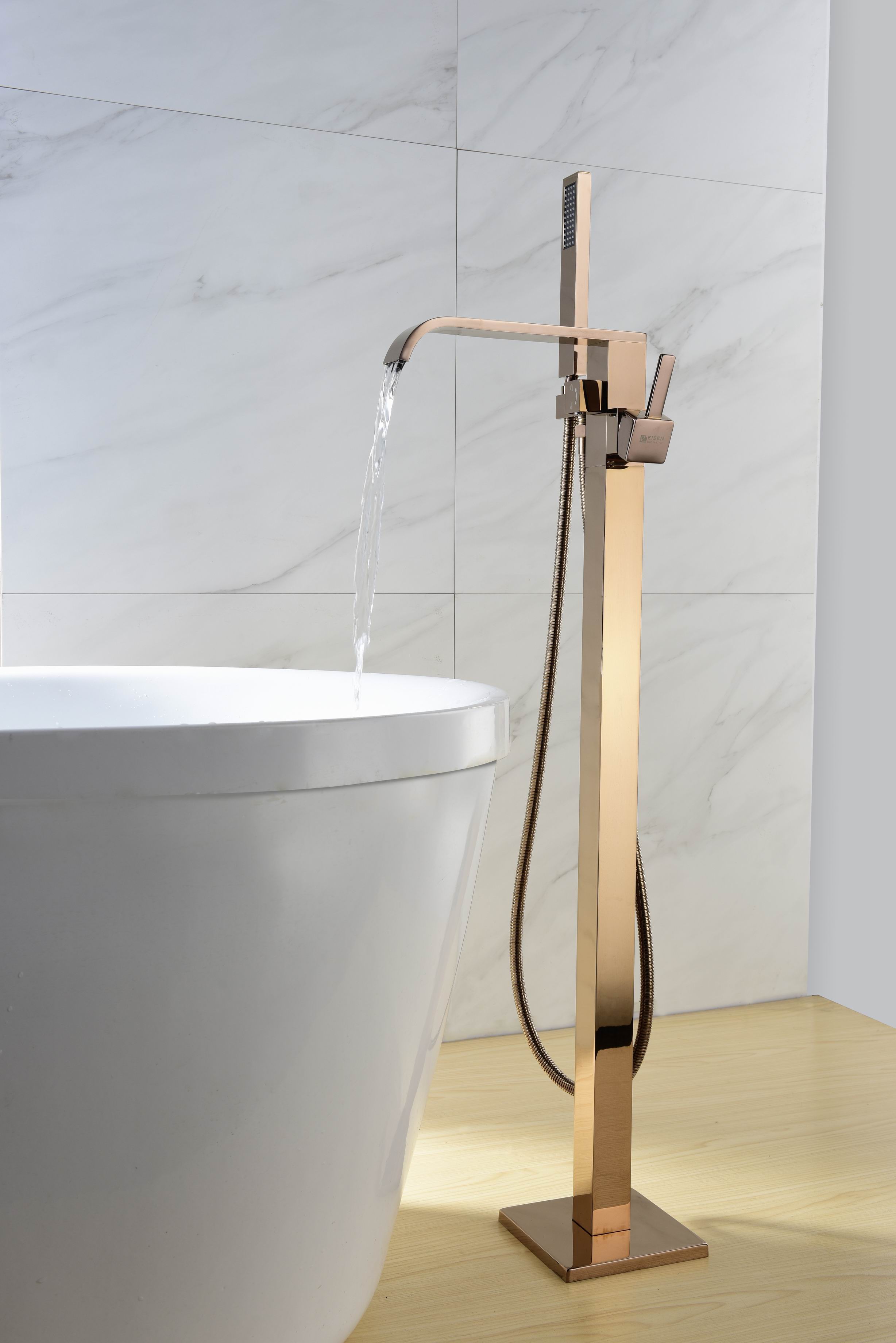 Simple Design Rose Gold High Brass Quality Freestanding Faucet