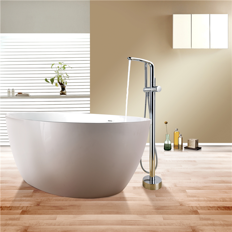 CUPC Chrome Bathroom Brass Freestanding Bath Tub Filler Faucet Mixer Tap For America Price