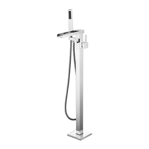 Tub Faucet Chrome Waterfall Spout For High Flow Rate Brass Bathroom Bathtub Shower Faucet