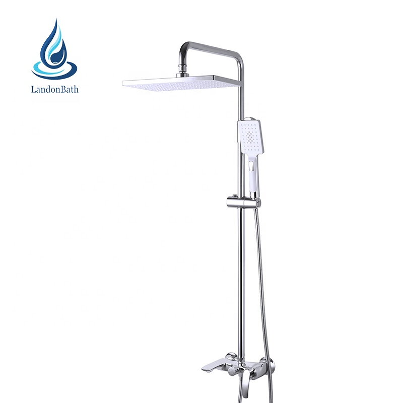 Luxury Rain Fall Shower Mixer Taps Faucet Set Brass Bathroom Mixer Showerhead Shower Sets Grifos Ducha