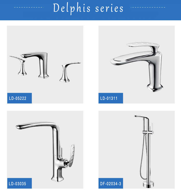 Polished chrome basin mixer collection