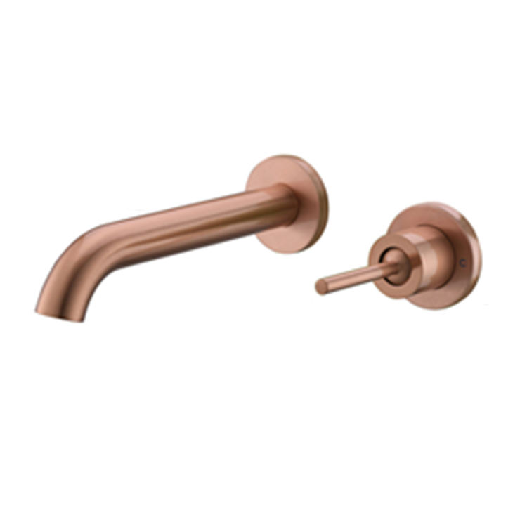Luxury Wall Mounted Bathroom Basin Faucet,Rose Gold Bathtub Faucet With Brass Roman Tub Mixer Filler,Lavatory Sink Mixer Tap