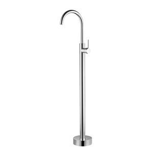 Round Design Floor Standing Chrome Bathtub Mixer Tap Bathroom Dr Brass Watermark Faucet For Bathtub
