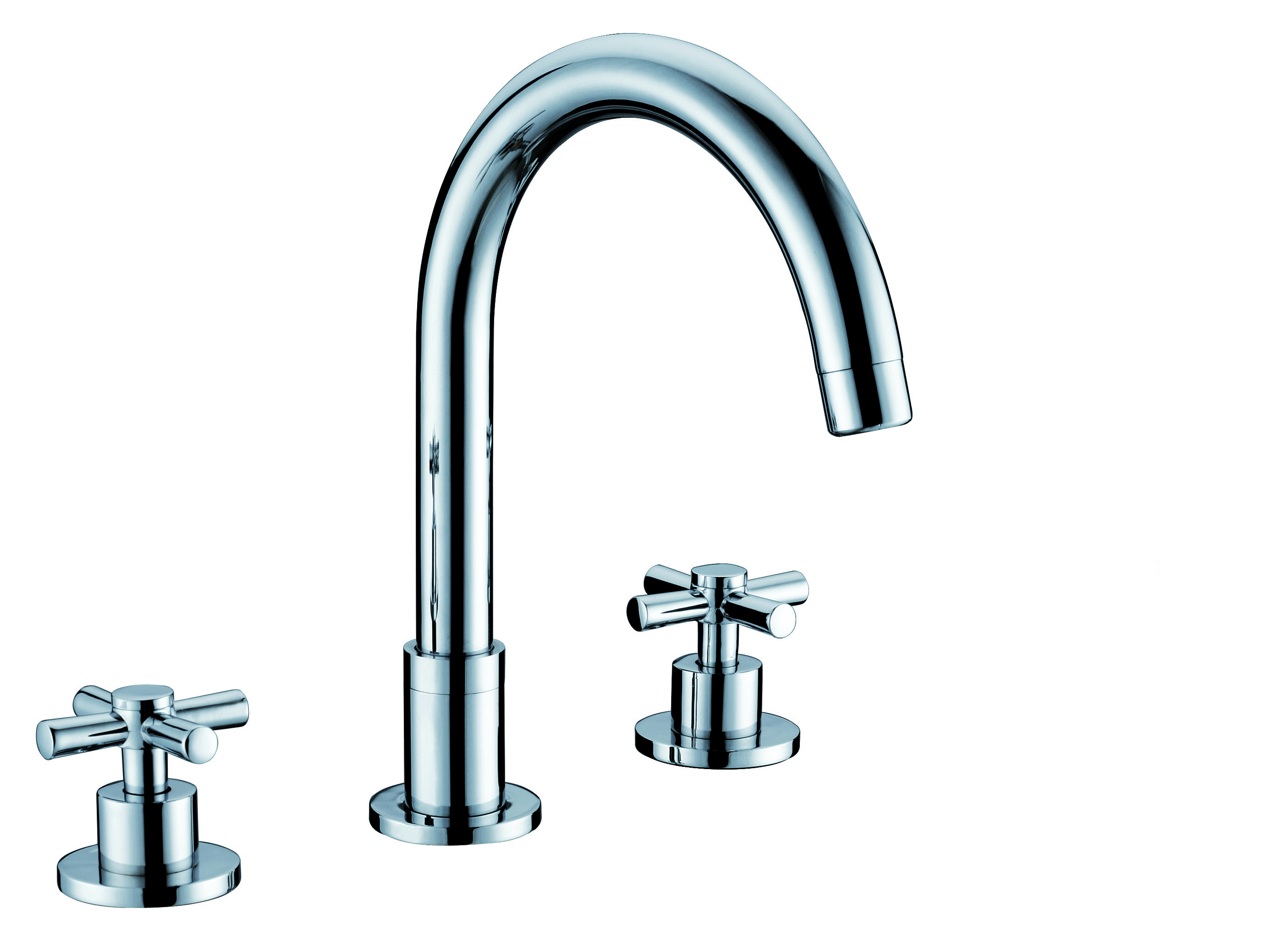 Widespread basin mixer