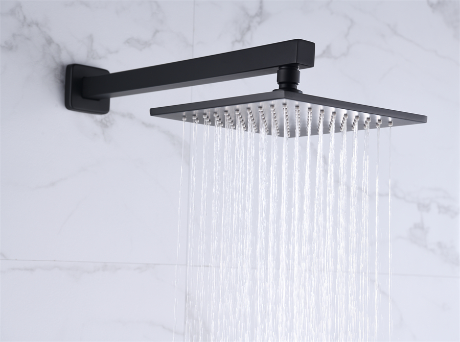 China Faucet Factory Black Matte Bathroom Thermostatic Shower Mixer System Shower Sets