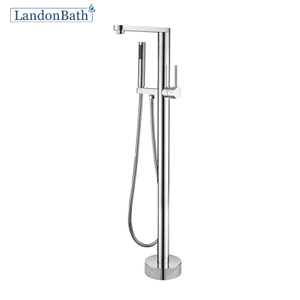 Simple Design 304 Stainless Steel Floor-Mount Bathtub Faucet
