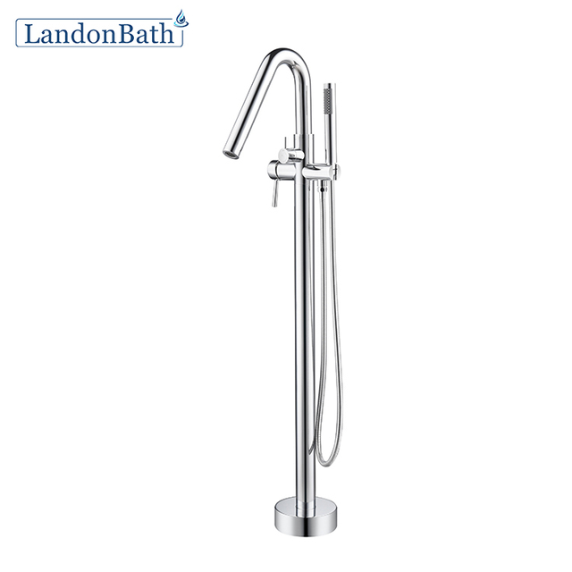 Simple Design Square Round Freestanding Bathtub Faucet