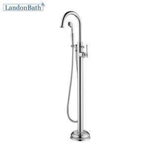 Modern Design Styles High Stainless Steel Freestanding Bathtub Faucet