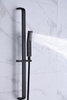 Modern Wall Mounted Bathroom Brass Matt Black Concealed Hidden Rainfall Shower Faucet Zwarte Waterval Badkraan Doucheset