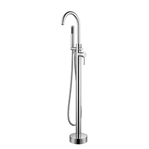 304 Stainless Steel Floor Mounted Shower Mixer Bathroom cUPC Free Standing Bath Faucet