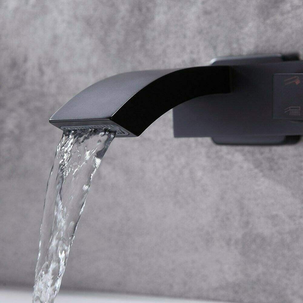 Most Selling Products Black Bathroom Wallmount Brass Shower Mixer Faucet