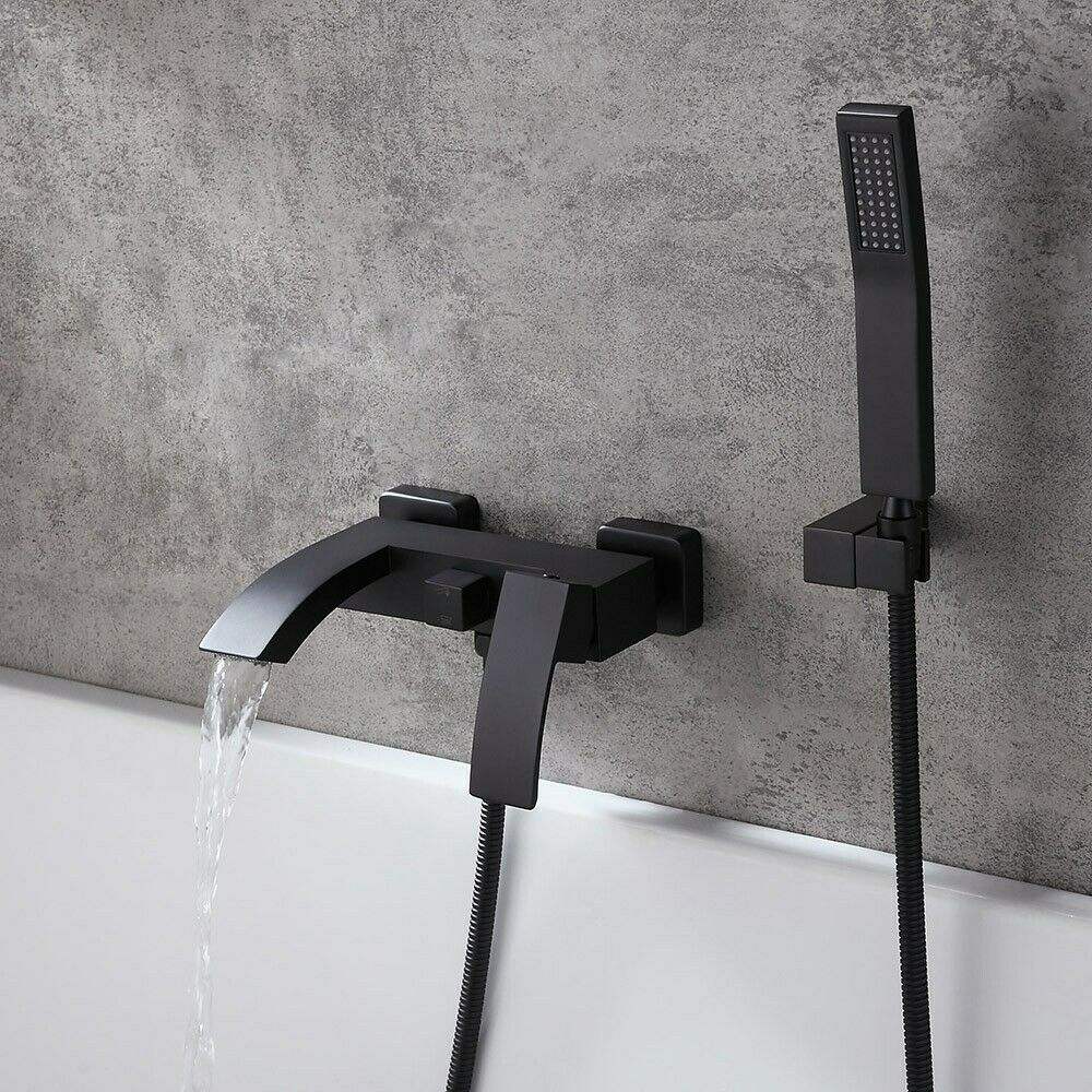 Most Selling Products Black Bathroom Wallmount Brass Shower Mixer Faucet