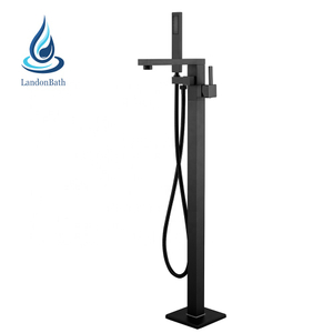 Floor Mount Free Standing Bathtub Faucet Shower System Set Freestanding Mounted With Hand Tub Filler And Hand Held