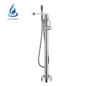 Free standing bathtub faucet brass freestand bathroom shower bathtub faucet set with shower and bath mixer taps